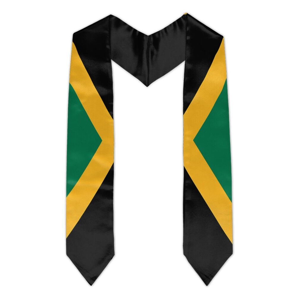 4392 Jamaica Flag Graduation Stole Unisex Jamaican Flag Graduation Sash